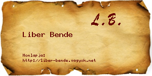 Liber Bende névjegykártya
